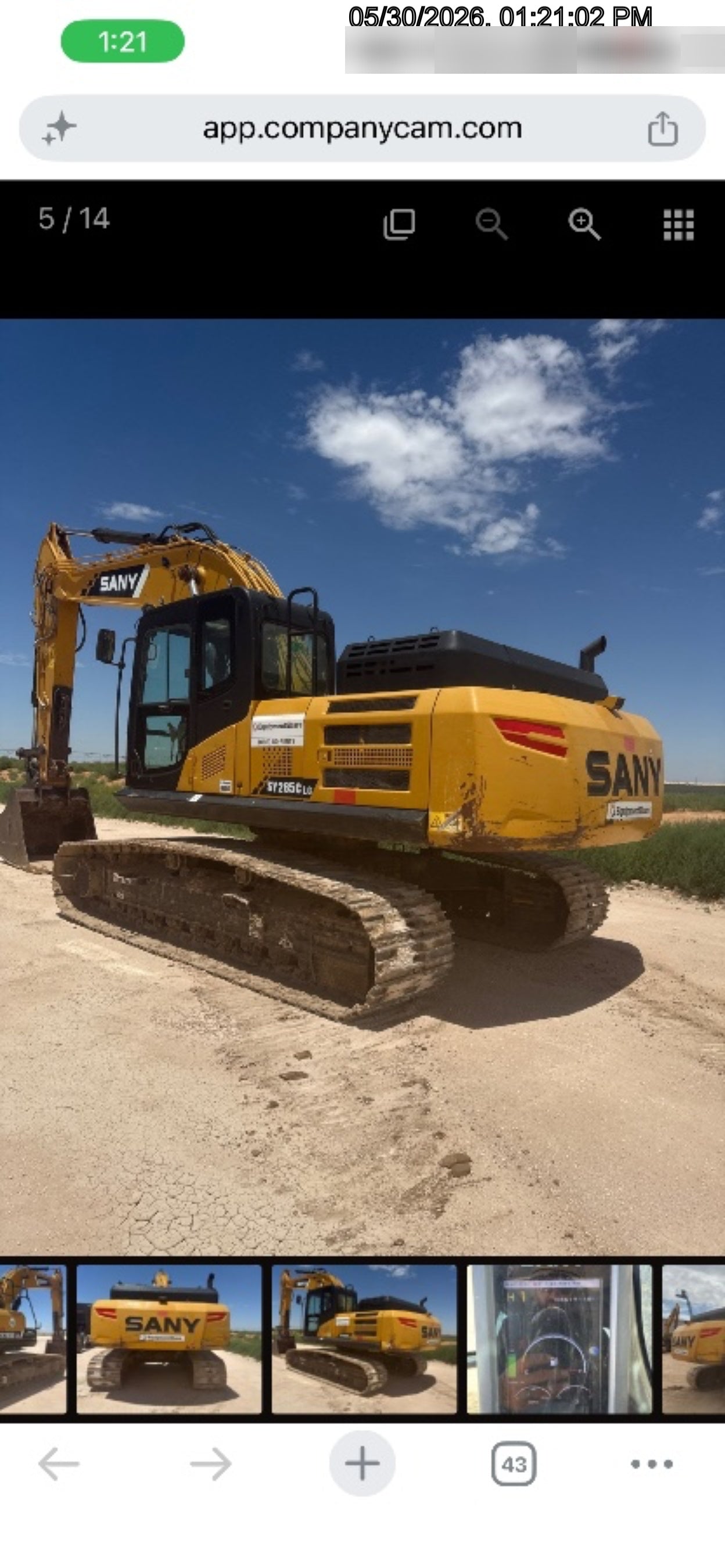 2019 SANY SY265C LC