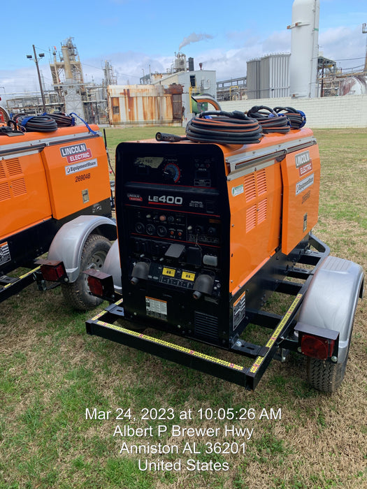 2022 Lincoln Electric LE400 Kubota V1505, Trlr, Cable Rack, Light Kit, ES Decals, T3