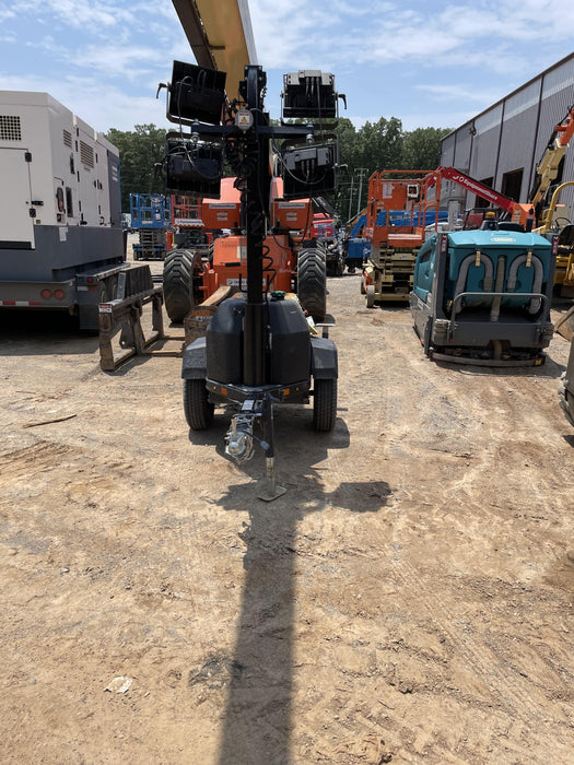 2022 Allmand NLV3GR (4) LED Light Fixture 350W, 23' Vertical Mast, 3kW Prime, Towable, Deep Sea L401, Leveling Jacks, Yanmar T4F 5.8hp