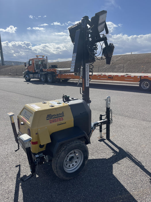 2022 Allmand NLV3GR (4) LED Light Fixture 350W, 23' Vertical Mast, 3kW Prime, Towable, ES Decals, T3