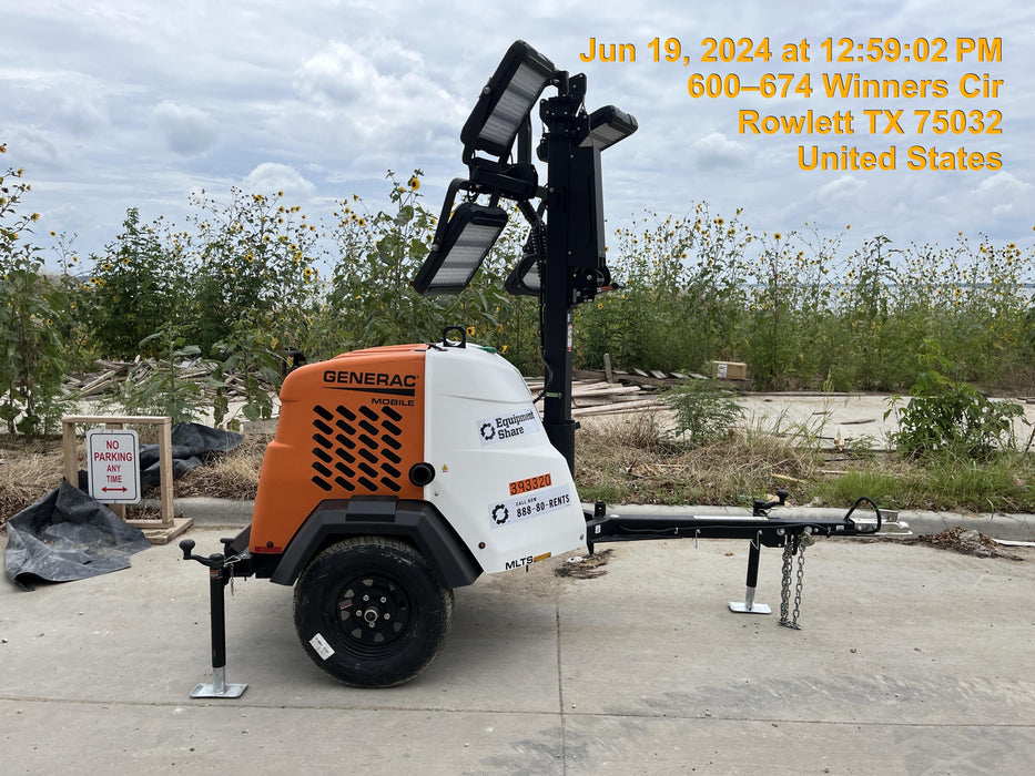 2024 Generac MLT2 Diesel, Flex Switch 120V Input, Powerzone Controller, 
(4) 320W LED Lights, 4kW Generator, 39.9 Gal Fuel Tank, 2" Ball, T3