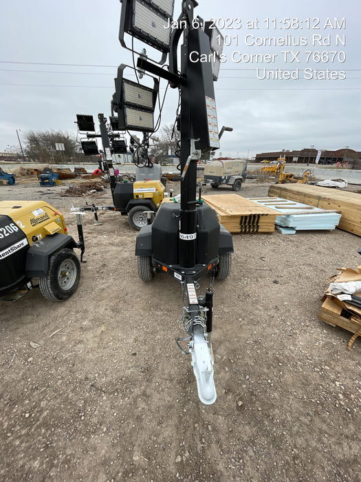 2022 Allmand NLV3GR (4) LED Light Fixture 350W, 23' Vertical Mast, 3kW Prime, Towable, ES Decals, T3