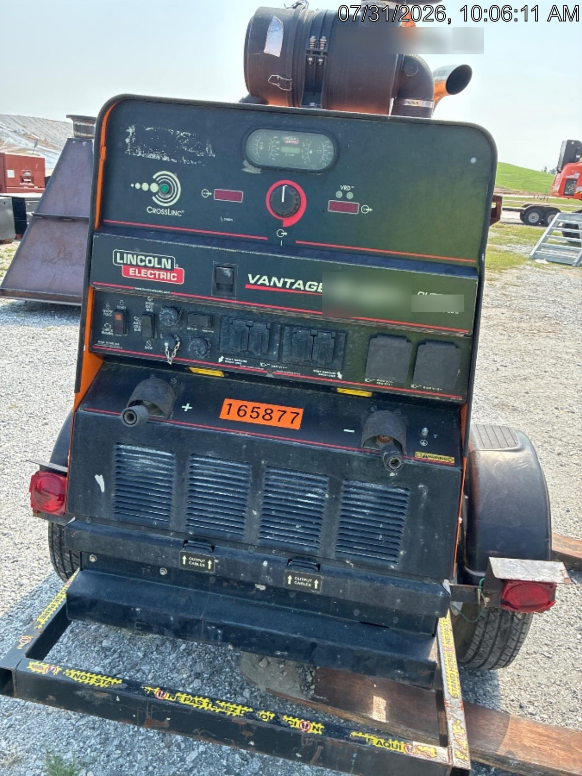 2021 Lincoln Electric Vantage 549X Ready Pak 3, ORANGE (includes trailer, cable rack, fender light kit)