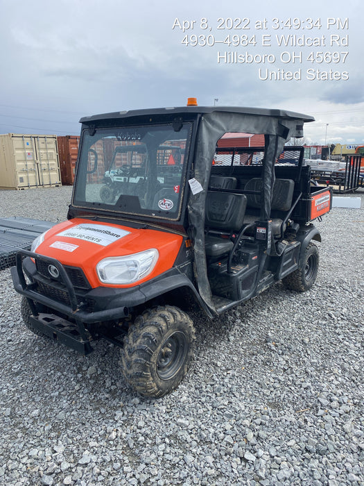 2020 Kubota RTV-X1140W-H 4WD, LED Strobe, Windshield Acrylic Clear, Plastic Canopy, Wire Harness Kit, Backup Alarm