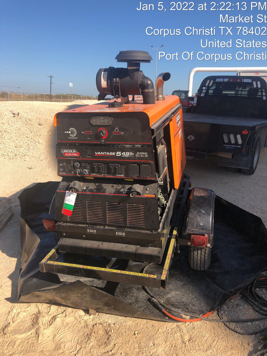 2021 Lincoln Electric Vantage 549X Ready Pak 3, ORANGE (includes trailer, cable rack, fender light kit)