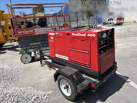 2023 Shindaiwa DGW400MDL Kubota D902 Engine, 23 HP, Dual Op Welder, Wire, Arc, Droop Stick, Tig, and CC Stick Functionality, Simulphase, 3 Phase and 1 Phase Gen Output, Single Axle NB Trlr, Slr Trckl Chrg 12V 12W, Fire Ext