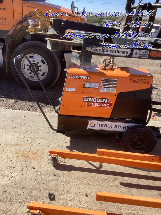 2021 Lincoln Electric Ranger 305 LPG LPG One-Pak (includes undercarriage, tank holder & tank strap) ORANGE