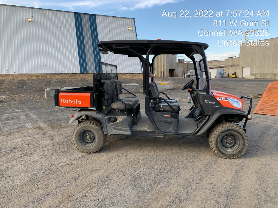 2021 Kubota RTV-X1140W-H Plastic Canopy, Windshield Acrylic Clear, LED Strobe Light, Wire Harness Kit, Back up Alarm