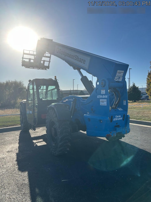 2019 Genie GTH-844 Cab/Heat/AC, Solid RT Tires, LED Work Lights, Beacon 60" QA Carriage, 48" Forks