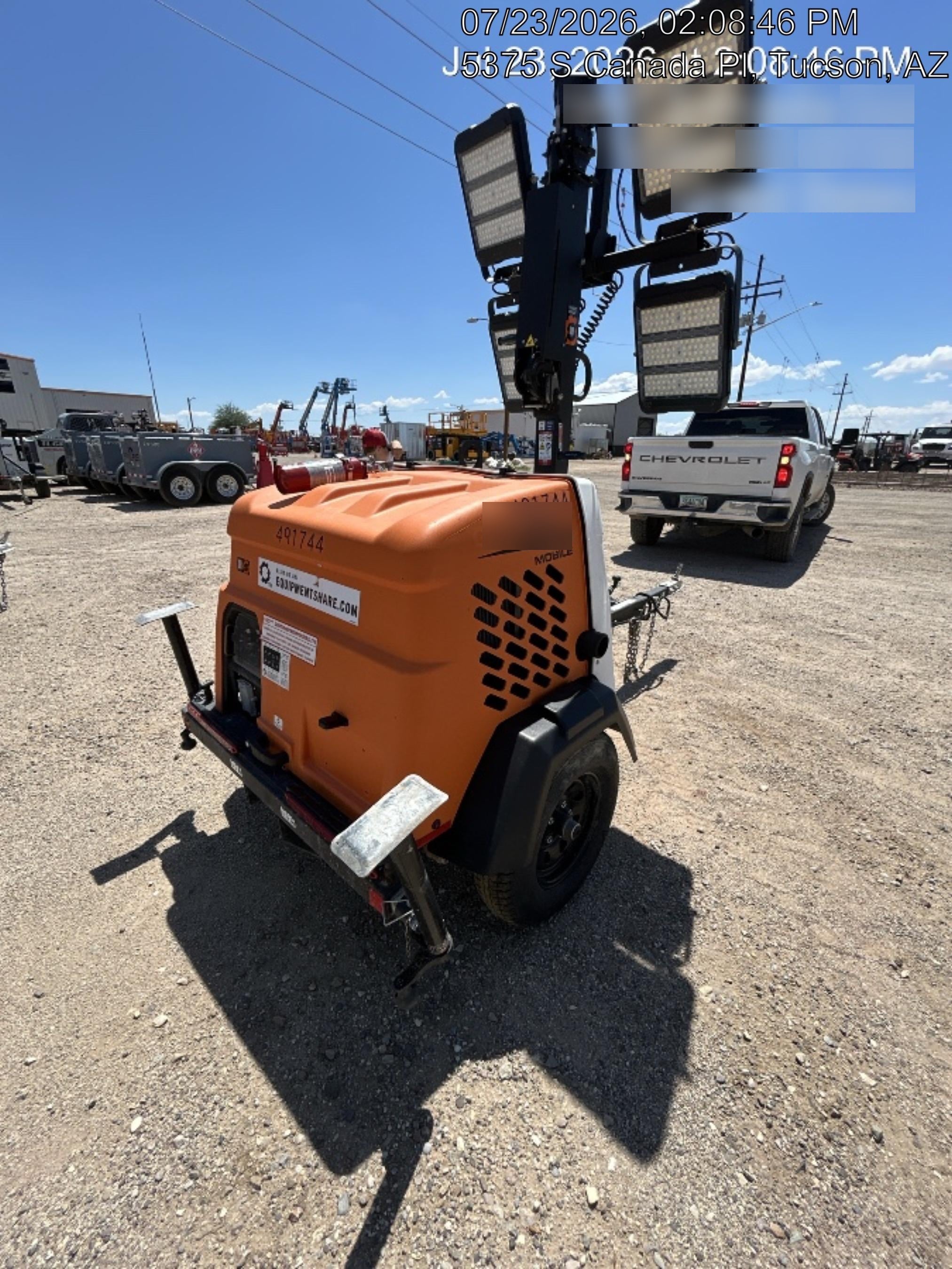 2025 Generac MLTS-4 Diesel, Mitsubishi L2E, 7.1 hp @1800 rpm, Flex Switch 120V Input, Powerzone Controller, (4) 320W LED Lights, 4kW Generator, 39.9 Gal Fuel Tank, 2" Ball, ES Decals