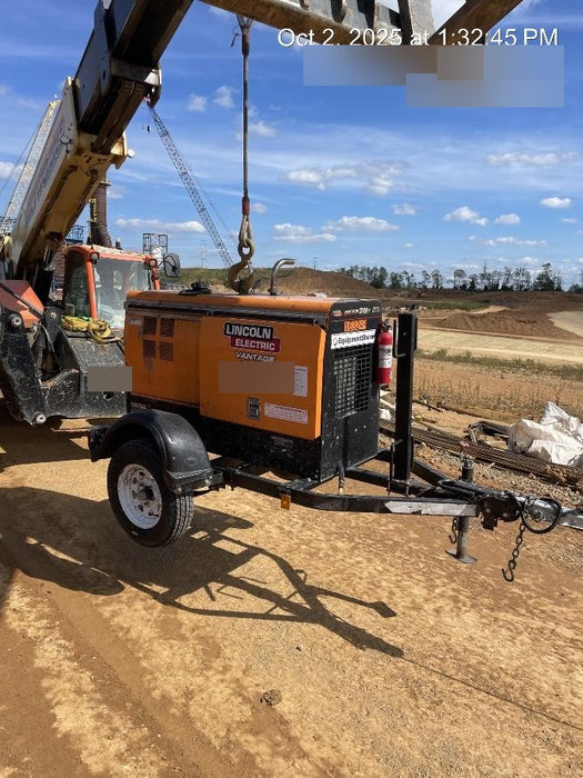 2021 Lincoln Electric Vantage 322 Vantage 322 Ready Pak 3 w/ Decals, ORANGE (includes trailer, cable rack, fender light kit) NO Telematics
