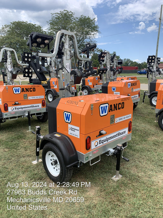 2024 Wanco WLTT-4MM4K Diesel, Deep Sea Controller, Shore Power Plug, Auto Start, (4) 350W LED Floodlights, 4kW Generator, 60 Gal Fuel Tank, 2" Ball, T3