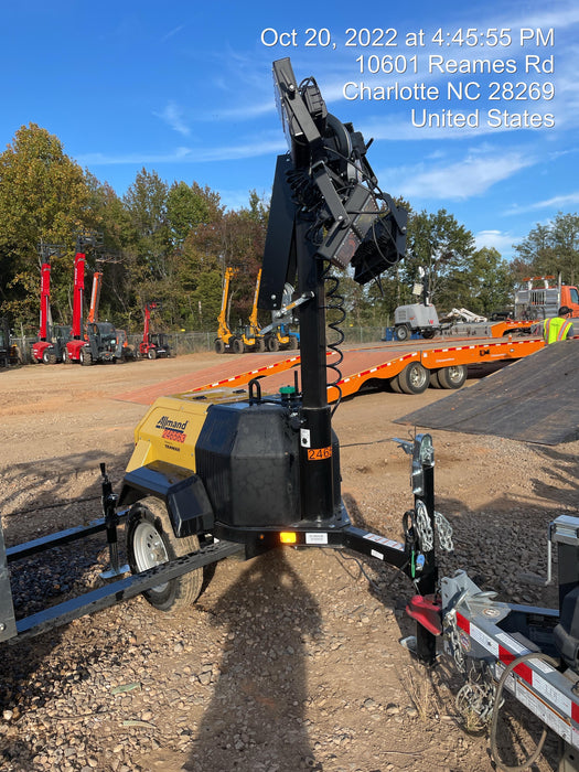 2022 Allmand NLV3GR (4) LED Light Fixture 350W, 23' Vertical Mast, 3kW Prime, Towable