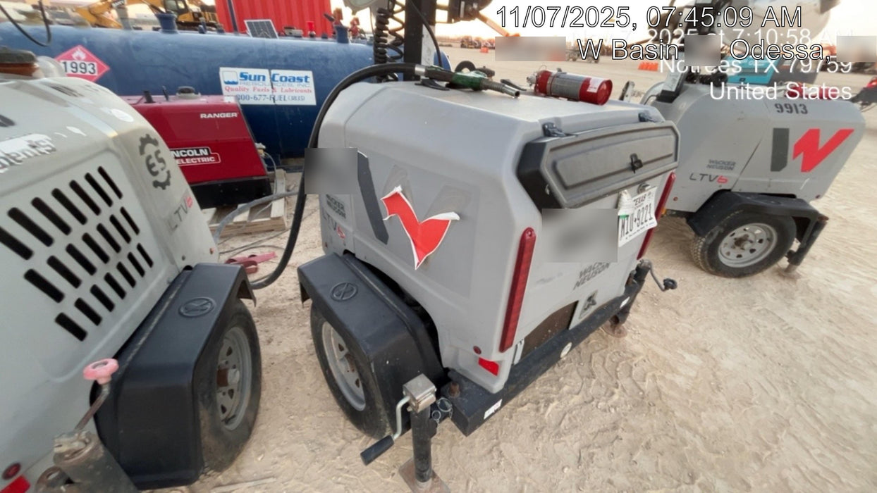 2018 Wacker Neuson LTV6L-MH LTV6L Mobile Light Tower w/Fuel Level Sensor Installed