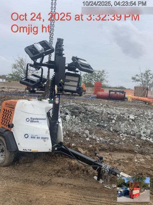 2024 Generac MLT2 Diesel, Flex Switch 120V Input, Powerzone Controller, 
(4) 320W LED Lights, 4kW Generator, 39.9 Gal Fuel Tank, 2" Ball, T3