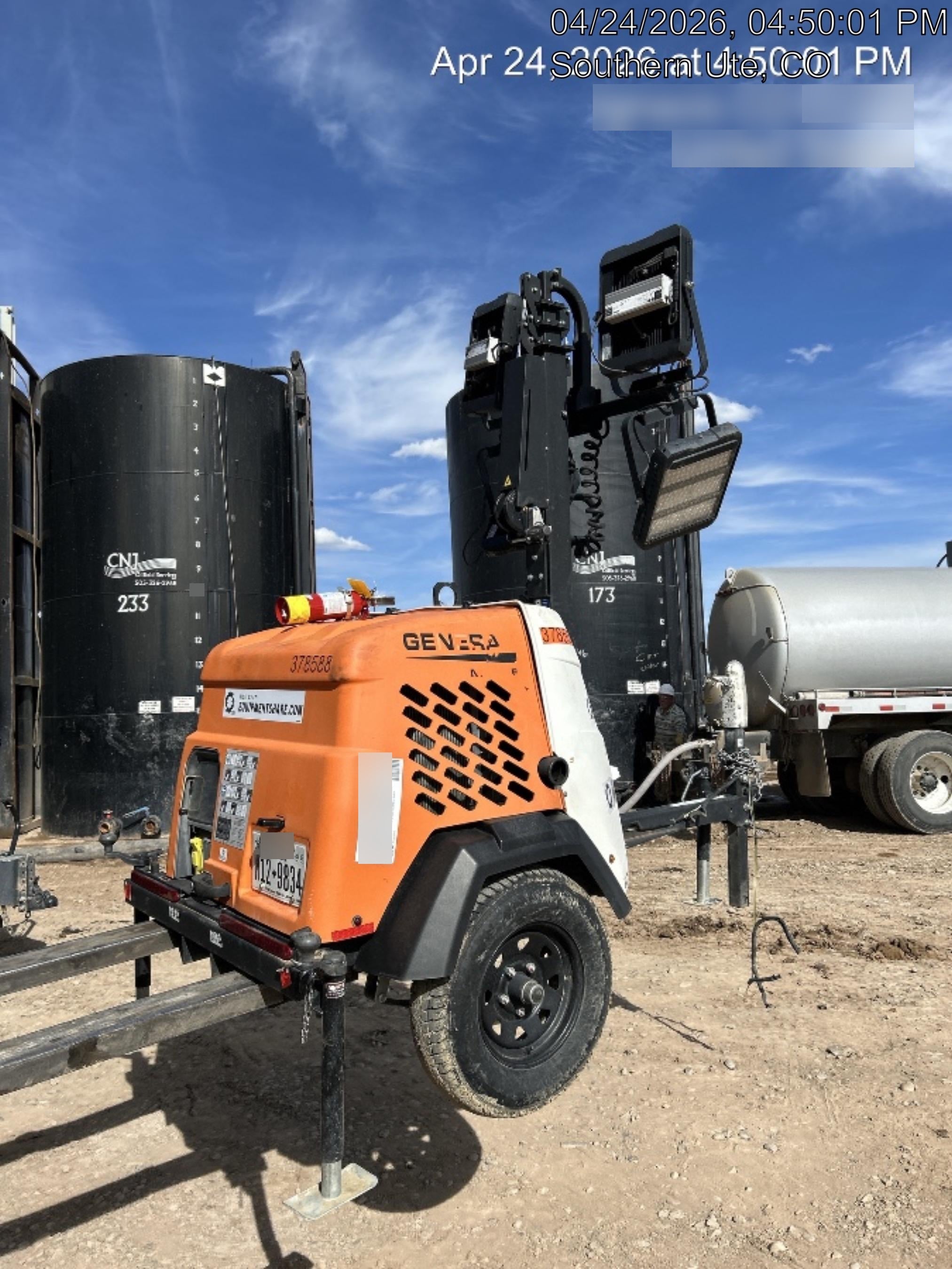 2023 Generac MLT2 Diesel, Flex Switch 120V Input, Powerzone Controller, 
(4) 320W LED Lights, 4kW Generator, 39.9 Gal Fuel Tank, 2" Ball, T3