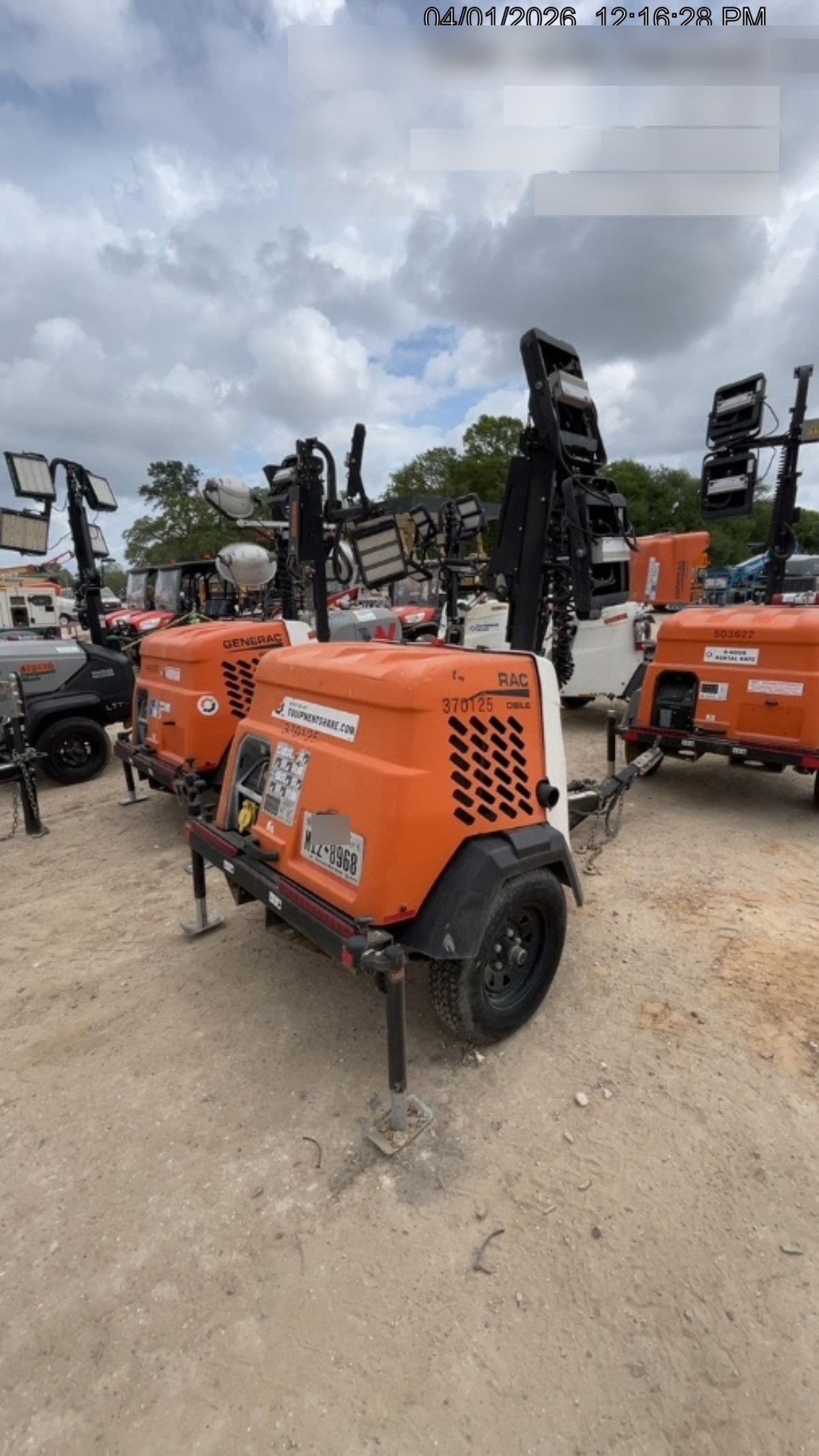 2023 Generac MLT2 Diesel, Flex Switch 120V Input, Powerzone Controller, 
(4) 320W LED Lights, 4kW Generator, 39.9 Gal Fuel Tank, 2" Ball, T3