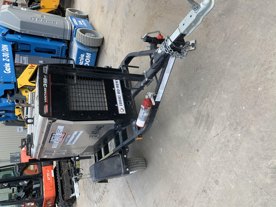 2019 Lincoln Electric Vantage 322 Ready-Pak 3, Two Wheel Trailer, Fender and Light Kit, Cable Rack