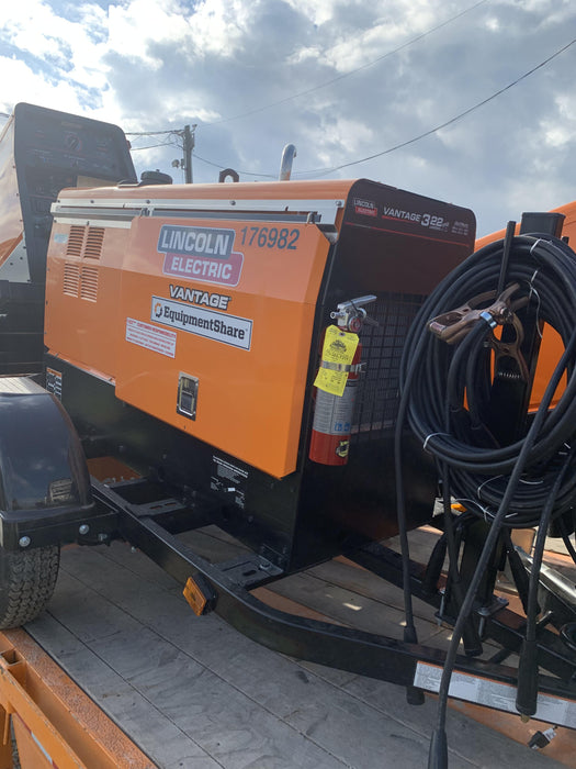 2021 Lincoln Electric Vantage 322 Vantage 322 Ready Pak 3 w/ Decals, ORANGE (includes trailer, cable rack, fender light kit) NO Telematics