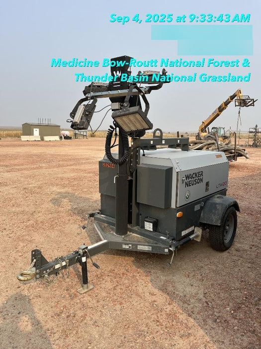 2022 Wacker Neuson LTW20Z1 Isuzu Dsl. Engine, 23' Mast, (4) 300W LED Lights, CWK, Programmable Dawn to Dusk, 360 Deg. Rotation, 57 Gal. Tank, Trailer Mounted