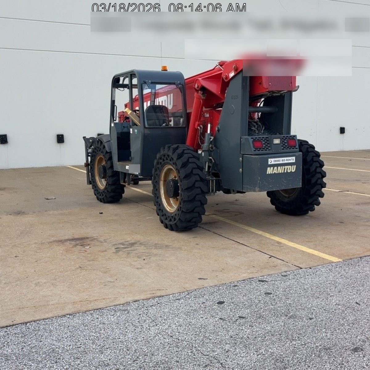 2019 Manitou MTA10055 Manitou MTA10055 - 120 HP T4, Canopy, Worklights/Strobe, Beacon, 66" Carriage, 60" Forks, Solid Tires, Lift Hook, Aux Hydraulics