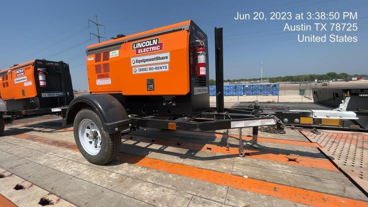 2022 Lincoln Electric LE400 Kubota V1505, Trlr, Cable Rack, Light Kit, ES Decals, T3