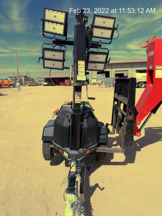 2022 Allmand NLV3GR (4) LED Light Fixture 350W, 23' Vertical Mast, 3kW Prime, Towable, Deep Sea L401, Leveling Jacks, Yanmar T4F 5.8hp