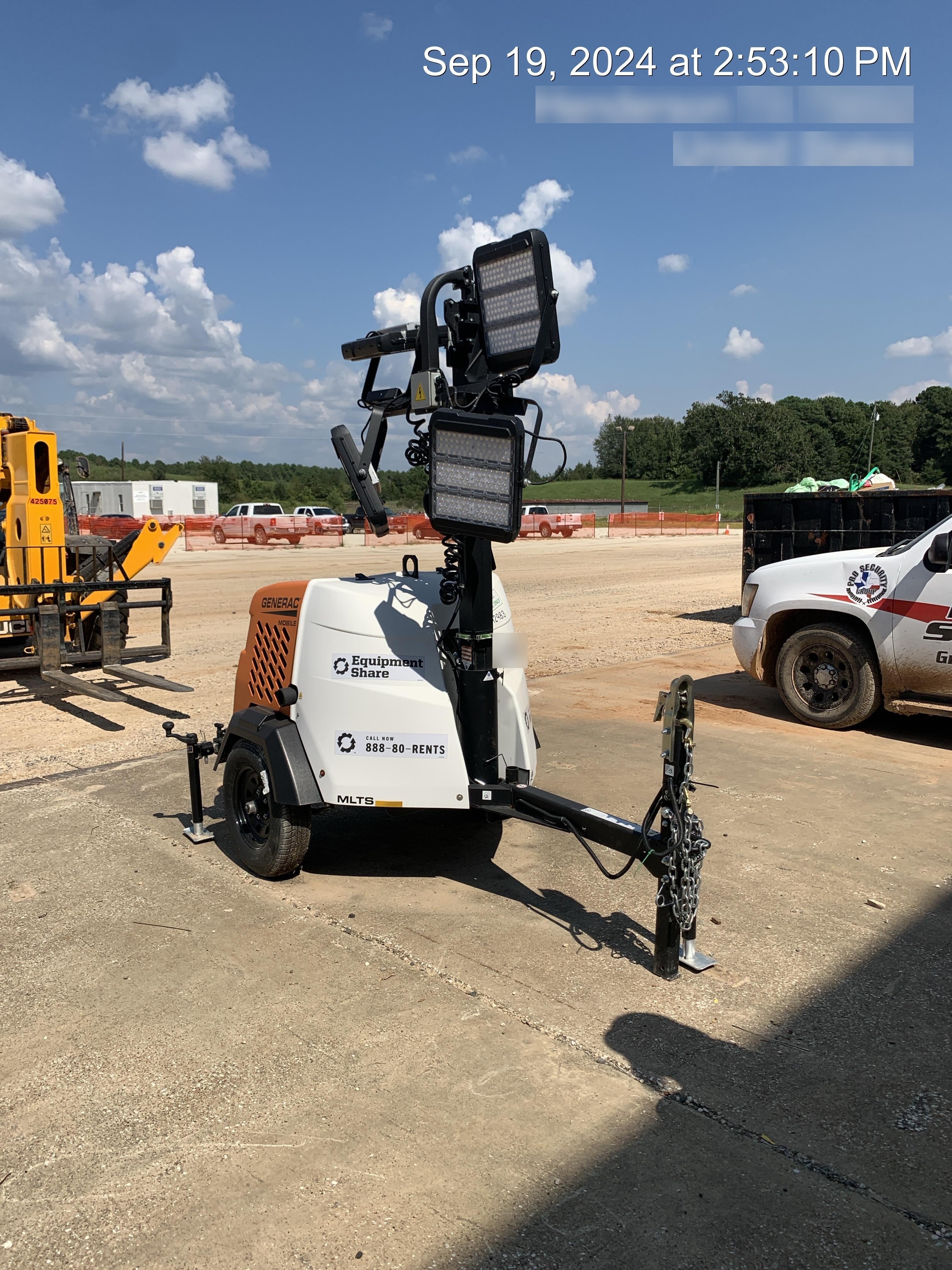 2024 Generac MLT2 Diesel, Flex Switch 120V Input, Powerzone Controller, 
(4) 320W LED Lights, 4kW Generator, 39.9 Gal Fuel Tank, 2" Ball, T3