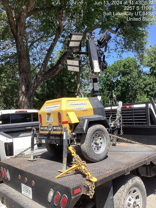 2021 Allmand NLV3GR (4) LED Light Fixture 350W, 23' Vertical Mast, 3kW Prime, Towable, Deep Sea L401, Leveling Jacks, Yanmar T4F 5.8hp