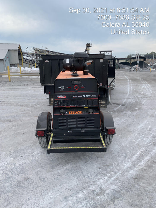 2021 Lincoln Electric Vantage 549X Ready Pak 3, ORANGE (includes trailer, cable rack, fender light kit)