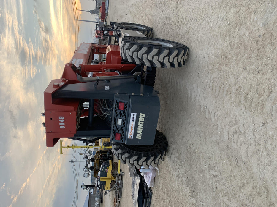 2018 Manitou MTA10055 Manitou MTA 10055 w/Open ROPS, Work Lights/Strobe, Aux Hyd, Solid Tires, Lift Hook, 66" Carriage, 60" Forks