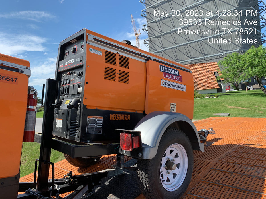 2022 Lincoln Electric LE400 Kubota V1505, Trlr, Cable Rack, Light Kit, ES Decals, T3