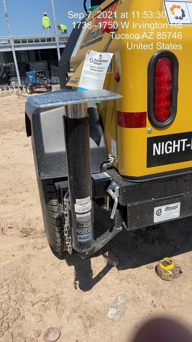 2021 Allmand NLV3GR (4) LED Light Fixture 350W, 23' Vertical Mast, 3kW Prime, Towable, Deep Sea L401, Leveling Jacks, Yanmar T4F 5.8hp