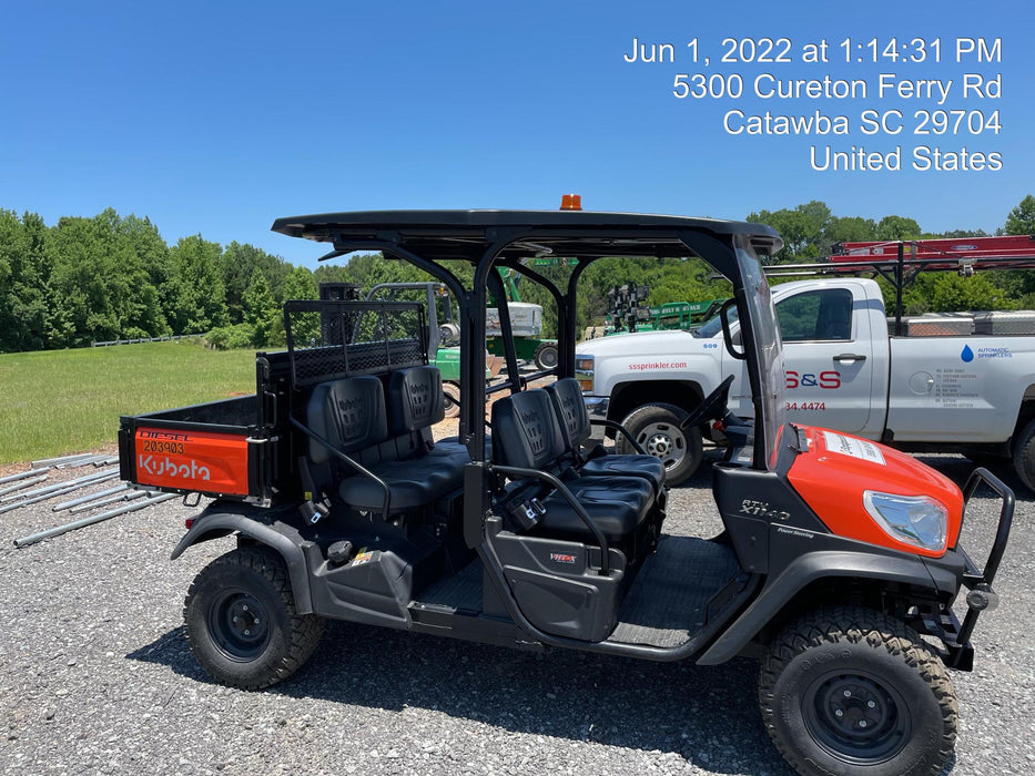 2022 Kubota RTV-X1140W-H Plastic Canopy, Windshield Acrylic Clear, LED Strobe Light, Wire Harness Kit, Back up Alarm