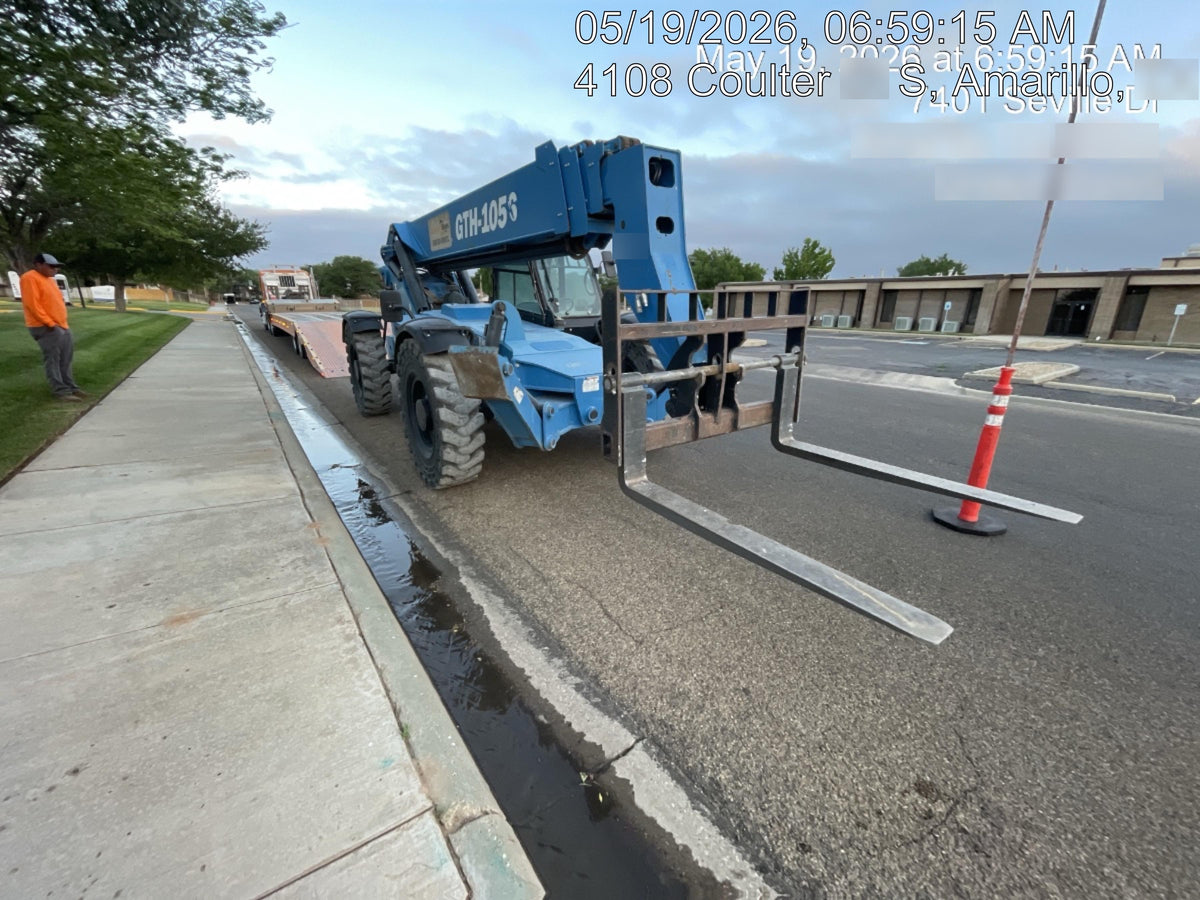 2018 Genie GTH-1056 Genie GTH-1056 w/CAB, Solid Tires, Work Lights, 60" carriage/forks, cab mesh, beacon