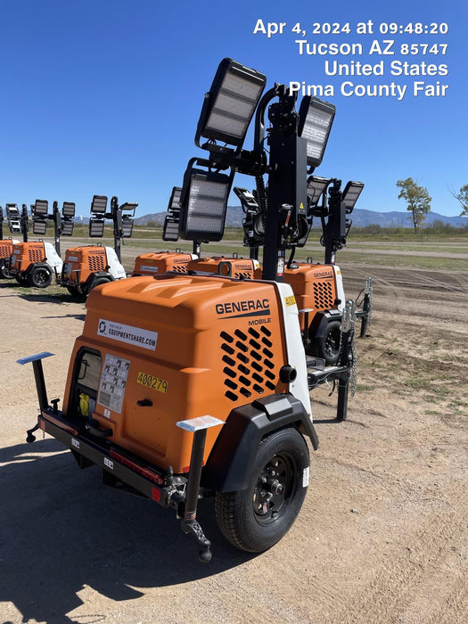 2024 Generac MLT2 Diesel, Flex Switch 120V Input, Powerzone Controller, 
(4) 320W LED Lights, 4kW Generator, 39.9 Gal Fuel Tank, 2" Ball, T3