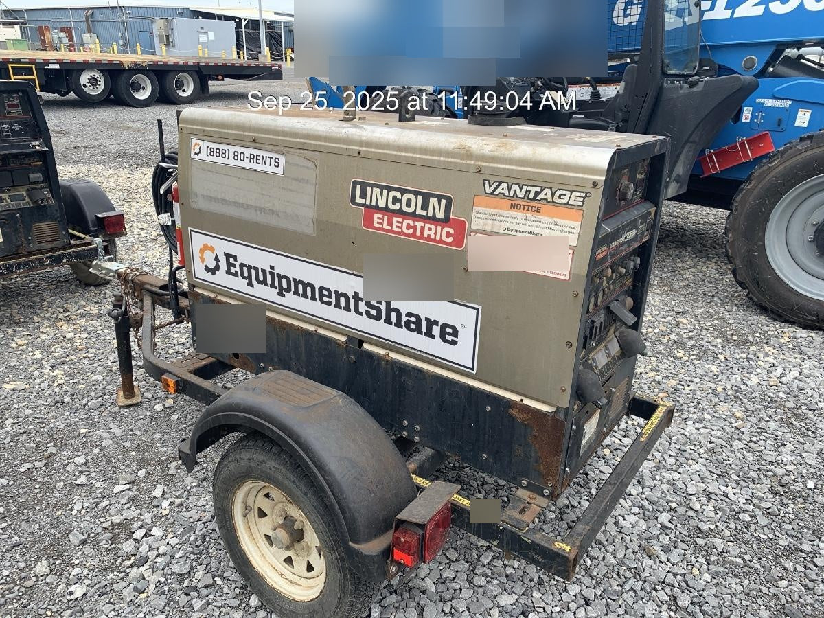 2018 Lincoln Electric Vantage 322 Lincoln Vantage 322 Welder Ready Pak 3 - Vantage 322, Trailer, Fender and light kit, Cable rack
