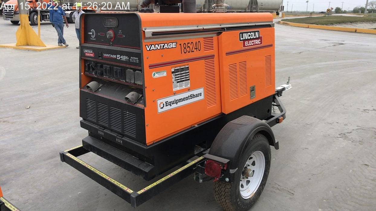 2021 Lincoln Electric Vantage 549X Ready Pak 3, ORANGE (includes trailer, cable rack, fender light kit)