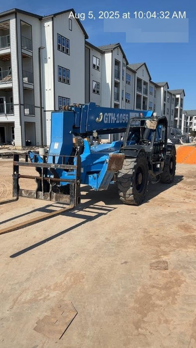 2019 Genie GTH-1056 Canopy, Solid RT Tires, LED Work Lights, Beacon 60" QA Carriage, 60" Forks