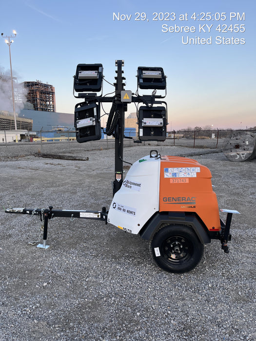 2023 Generac MLT2 Diesel, Flex Switch 120V Input, Powerzone Controller, 
(4) 320W LED Lights, 4kW Generator, 39.9 Gal Fuel Tank, 2" Ball, T3