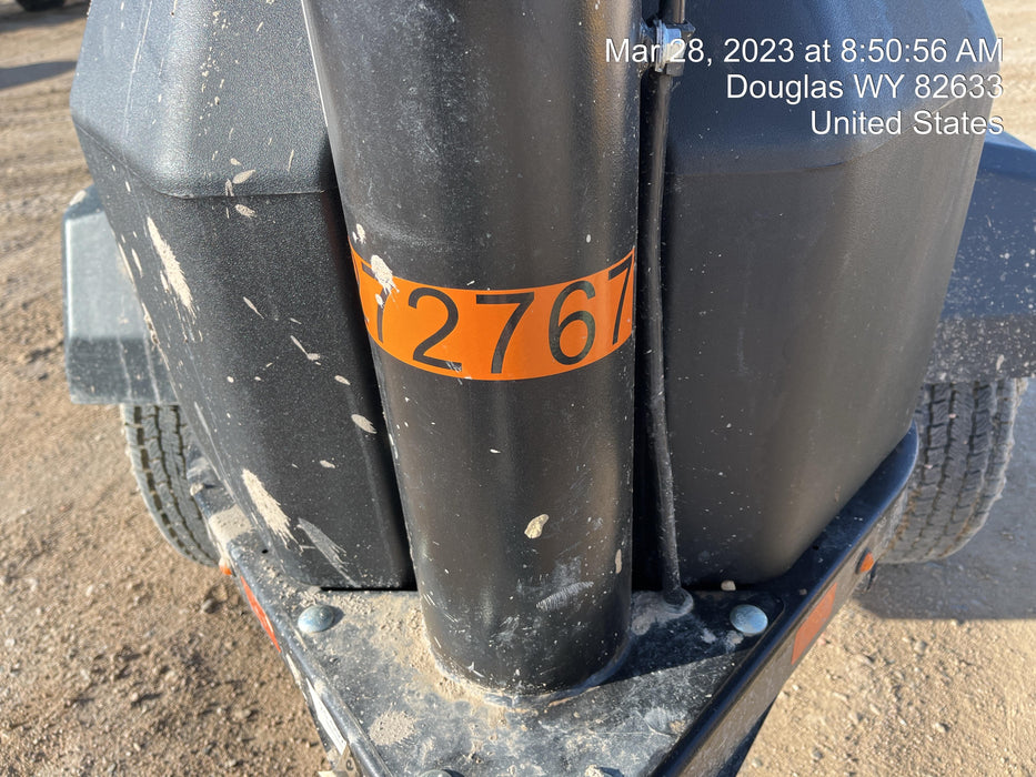 2022 Allmand NLV3GR (4) LED Light Fixture 350W, 23' Vertical Mast, 3kW Prime, Towable, ES Decals, T3