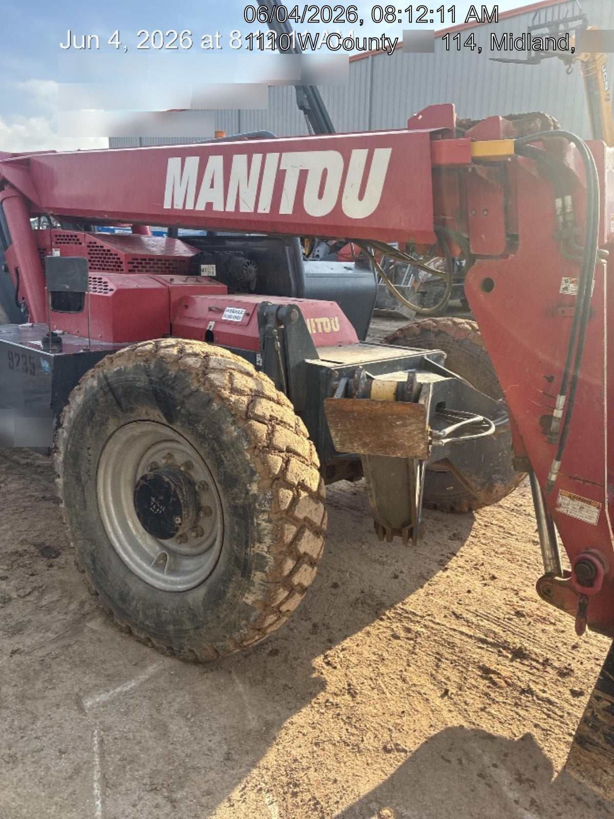 2018 Manitou 12042 Manitou MTA 12042 w/Open ROPS, Work Lights/Strobe, Aux Hyd, Solid Tires, Lift Hook, 66" Carriage, 72" Forks, Outriggers
