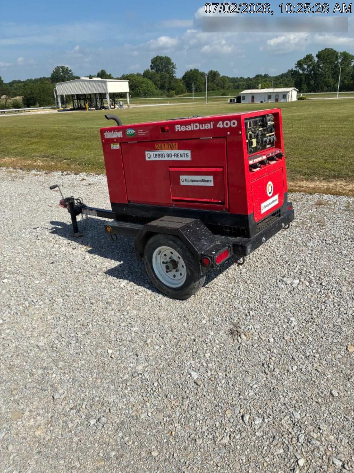 2022 Shindaiwa DGW400MDL Kubota D902 Engine, 23 HP, Dual Op Welder, Wire, Arc, Droop Stick, Tig, and CC Stick Functionality, Simulphase, 3 Phase and 1 Phase Gen Output, Single Axle NB Trlr, Slr Trckl Chrg 12V 12W, Fire Ext