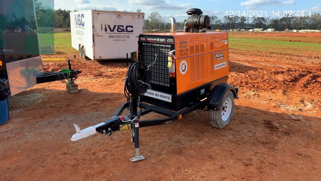 2021 Lincoln Electric Vantage 549X Ready Pak 3, ORANGE (includes trailer, cable rack, fender light kit)