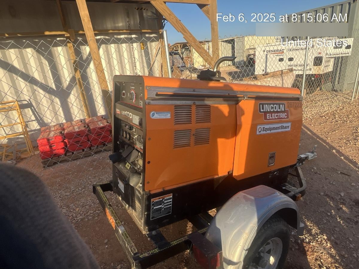 2022 Lincoln Electric LE400 Kubota V1505, Trlr, Cable Rack, Light Kit, ES Decals, T3