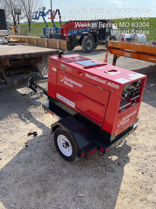 2022 Shindaiwa DGW400MDL Kubota D902 Engine, 23 HP, Dual Op Welder, Wire, Arc, Droop Stick, Tig, and CC Stick Functionality, Simulphase, 3 Phase and 1 Phase Gen Output, Single Axle NB Trlr, Slr Trckl Chrg 12V 12W, Fire Ext