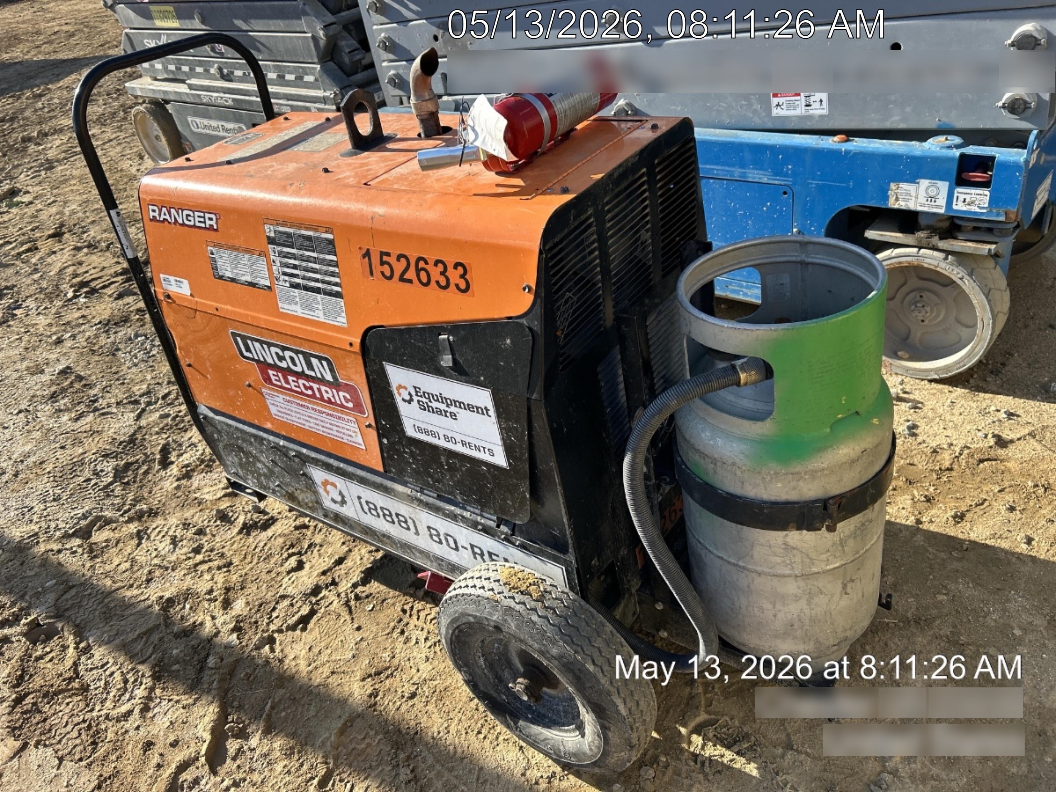2021 Lincoln Electric Ranger 305 LPG LPG One-Pak (includes undercarriage, tank holder & tank strap) ORANGE