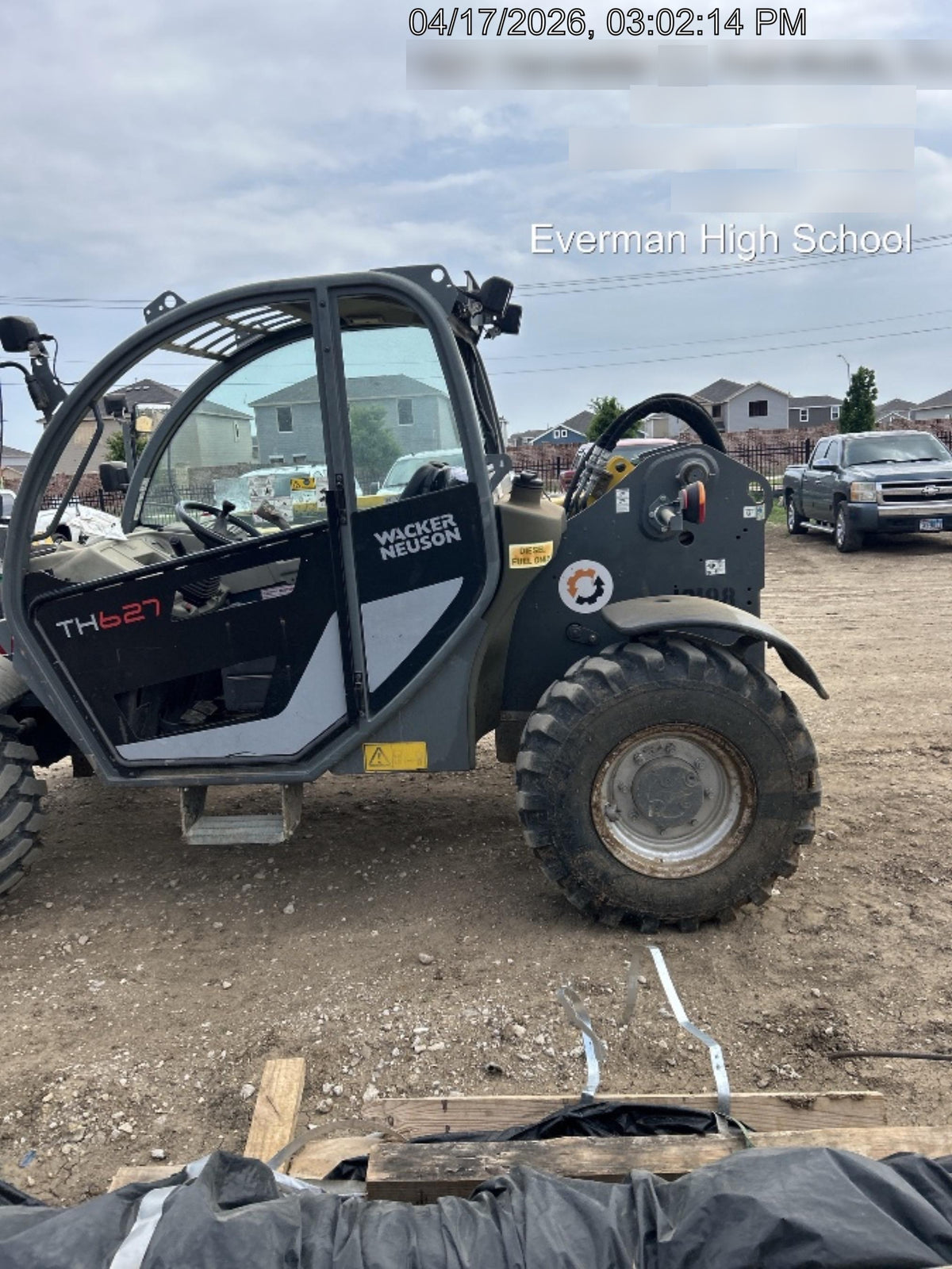 2018 Wacker Neuson TH627 Wacker Neuson TH627 Telehandler w/Canopy, Solid Tires, 48" Carriage and Forks