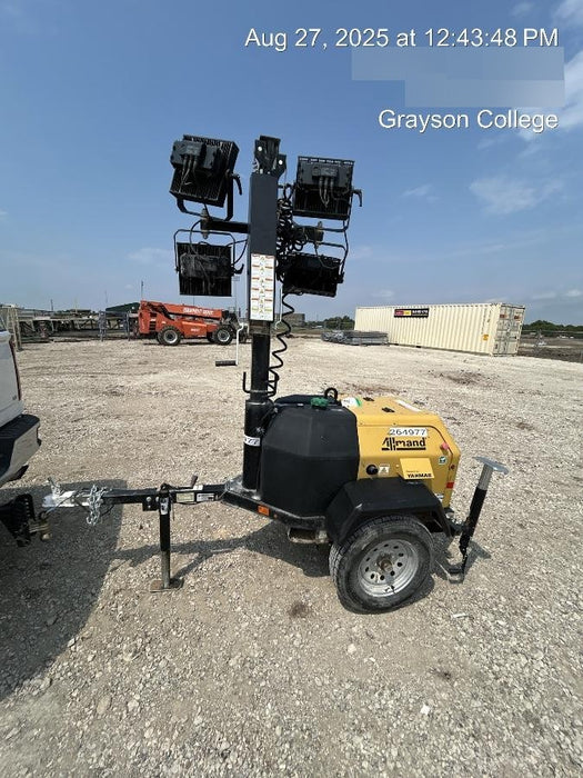 2022 Allmand NLV3GR (4) LED Light Fixture 350W, 23' Vertical Mast, 3kW Prime, Towable, ES Decals, T3