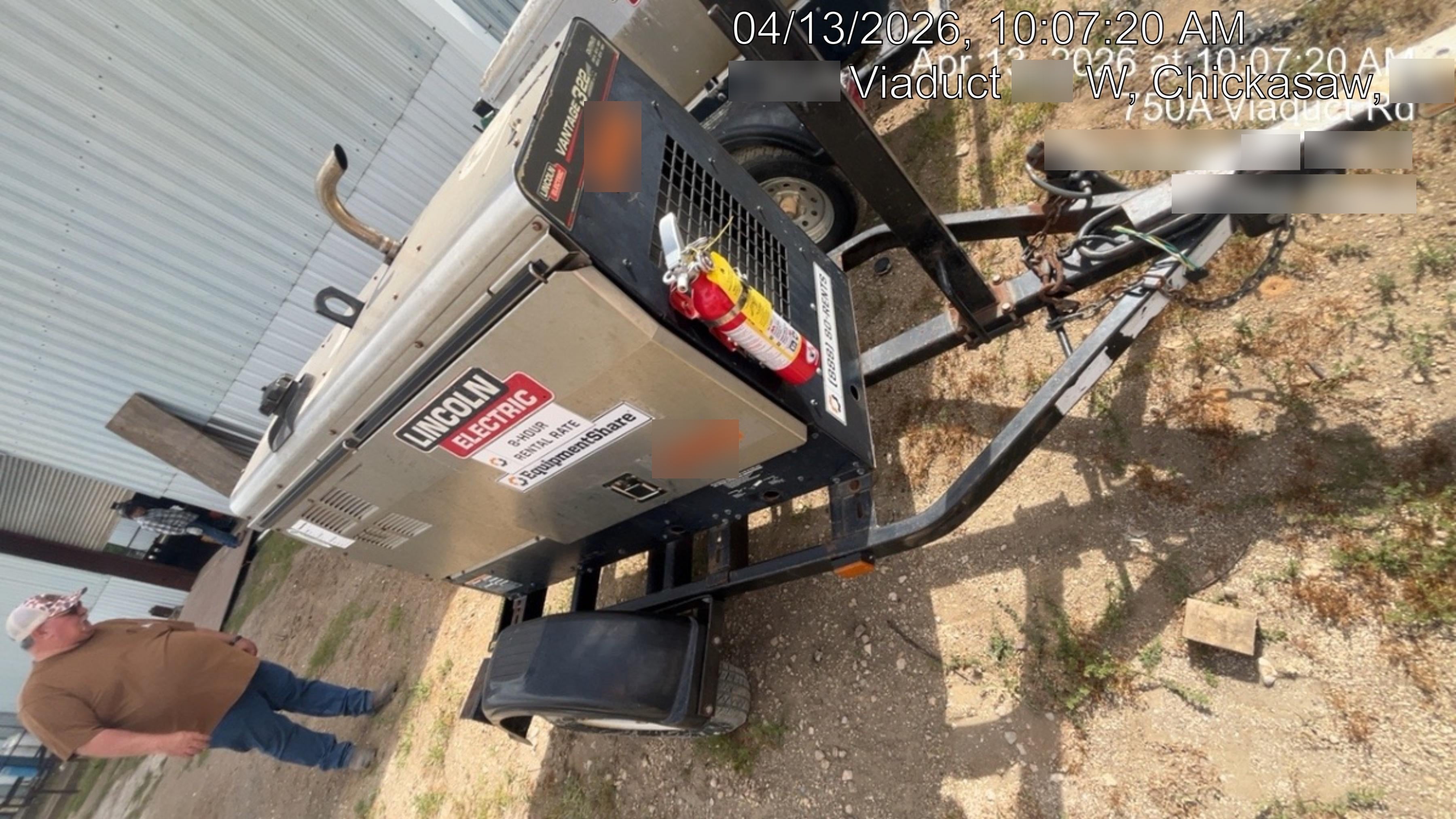 2019 Lincoln Electric Vantage 322 Lincoln Vantage 322 Welder w/Trailer, Light Kit, Cable Rack